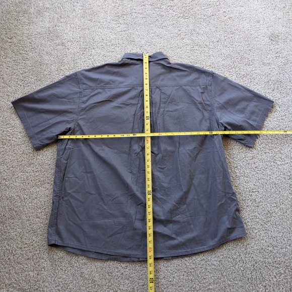 Cabela's Button Up Short Sleeve Shirt Men's XXL Gray - Picture 6 of 10